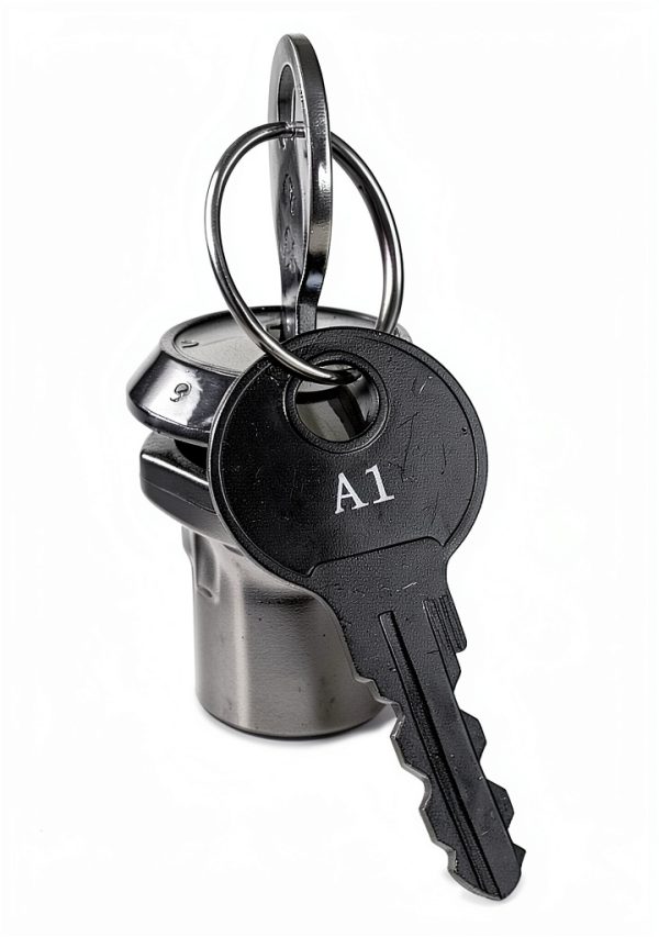 Lock and Key for Northwestern Machine Gumball Lid Key 1/4" Thread 2pc-4