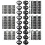Vending Machine Price Labels HINZIC 1560pcs 12 Sheets Black Adhesive-0