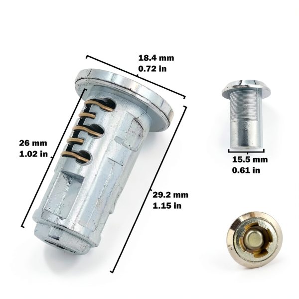 Lock and Key for Northwestern Machine Gumball Lid Key 1/4" Thread 2pc-2