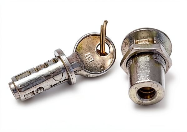 Lock and Key for Northwestern Machine Gumball Lid Key 1/4" Thread 2pc-6