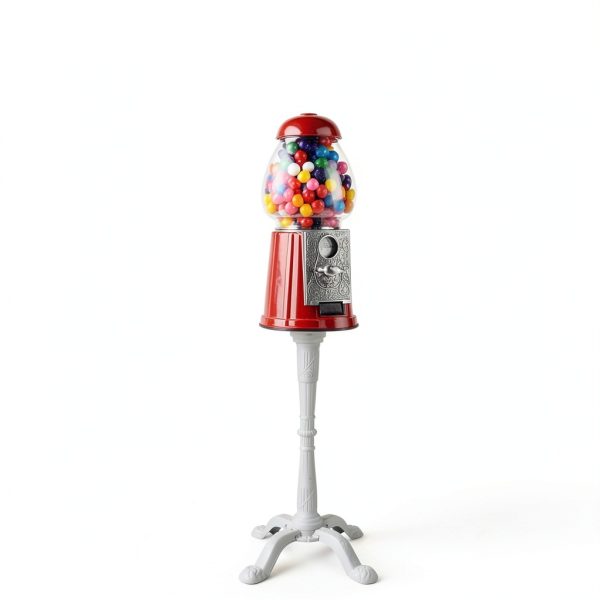 Carousel Gumball Machine Stand ACKSTAR White 15" Aluminum Alloy-4