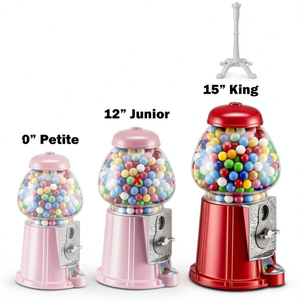 Carousel Gumball Machine Stand ACKSTAR White 15" Aluminum Alloy-1