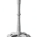 Carousel Gumball Machine Stand ACKSTAR White 15" Aluminum Alloy-0