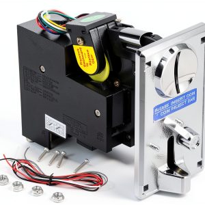 Coin Acceptor, CPU Multi Coins Acceptor Selector, Comparable Roll Down Coin Mech Electronic Coin Selector, for Arcade Game Vending Machine(Silver Gray)-0