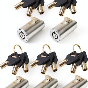 Candy Machine Key, High Security Vending Machine Lock and Key (Keyed Alike), 5-Pack Soda Machinee Locks Pick Tubular Lock Pick for Coke Machine, Pepsi Machine, Snack Machine-0