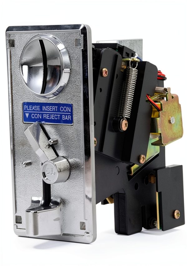 Coin Acceptor, CPU Multi Coins Acceptor Selector, Comparable Roll Down Coin Mech Electronic Coin Selector, for Arcade Game Vending Machine(Silver Gray)-7