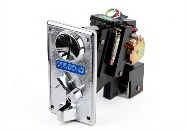 Coin Acceptor, CPU Multi Coins Acceptor Selector, Comparable Roll Down Coin Mech Electronic Coin Selector, for Arcade Game Vending Machine(Silver Gray)-3