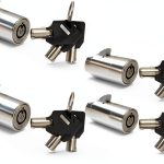 Vending Machine Lock LANIAKEA 5-Pack Tubular Keyed Alike Chrome Zinc-0