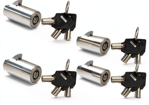 Vending Machine Lock LANIAKEA 5-Pack Tubular Keyed Alike Chrome Zinc-0